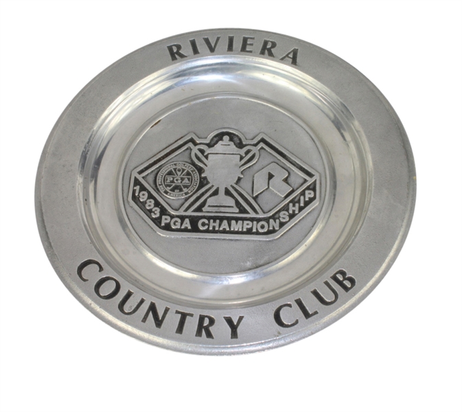 1983 PGA Championship at Riviera Commemorative Pewter Plate-Hal Sutton Champion