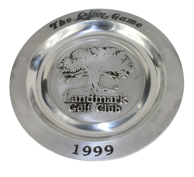 1999 The Skins Game at Landmark Golf Club Commemorative Pewter Plate-Fred Couples Win
