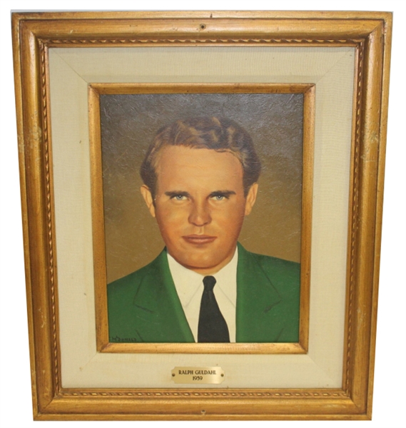 Ralph Guldahl Original Oil Painting Hung at Green Jacket Restaurant In Augusta