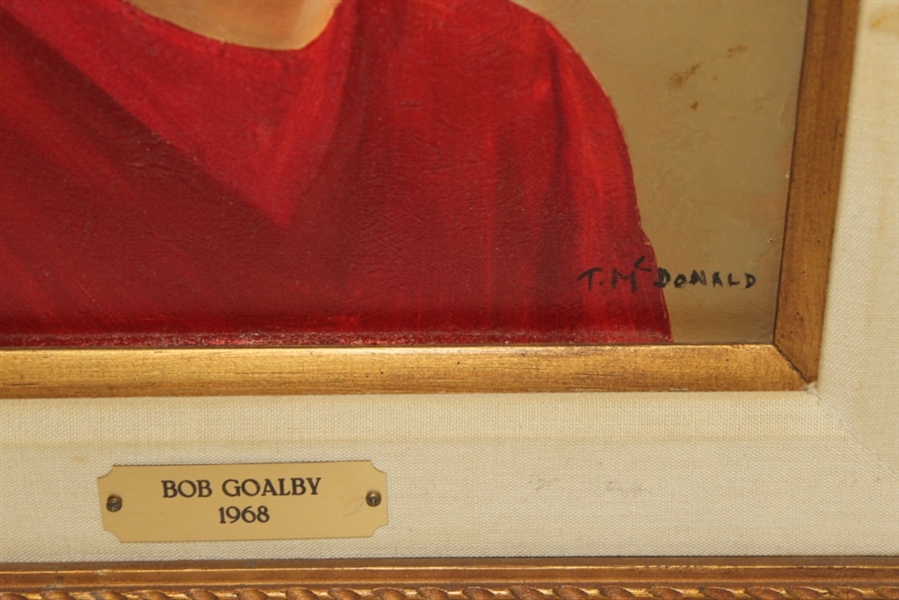 Bob Goalby Original Oil Painting Hung at Green Jacket Restaurant In Augusta