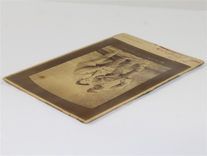 Exceptional Tom Morris Sr. & Tom Morris Jr. Original St. Andrews Cabinet Card-Sourced Robert Simpson Collection!