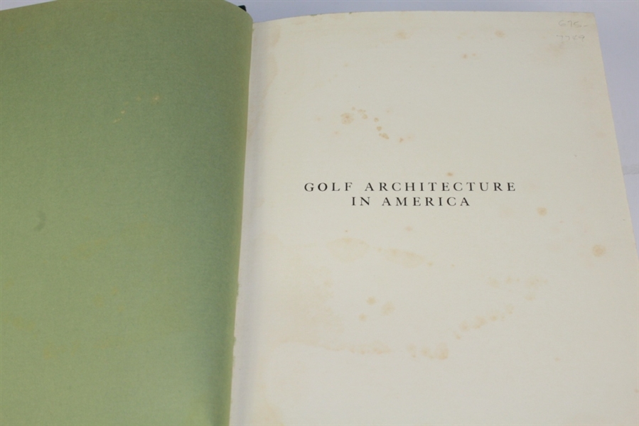 1927 Book 'Golf Architecture In America' by George C. Thomas Jr.