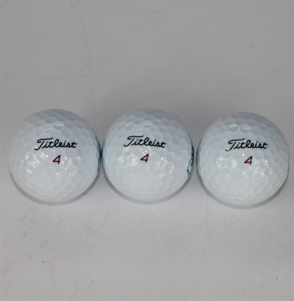 Lot of Three Masters Logo Golf Balls :  Augusta National Members  Logo 