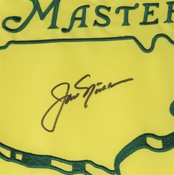 Jack Nicklaus Signed Masters Undated Embroidered Flag JSA COA