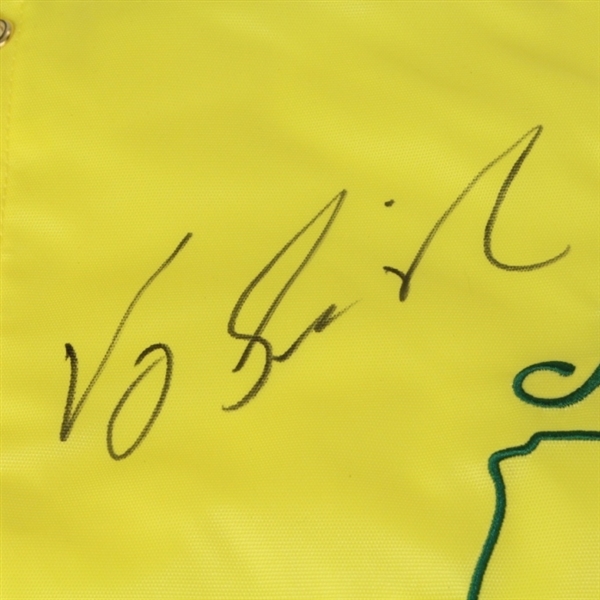 Vijay Singh Signed Masters 2007 Embroidered Flag JSA COA