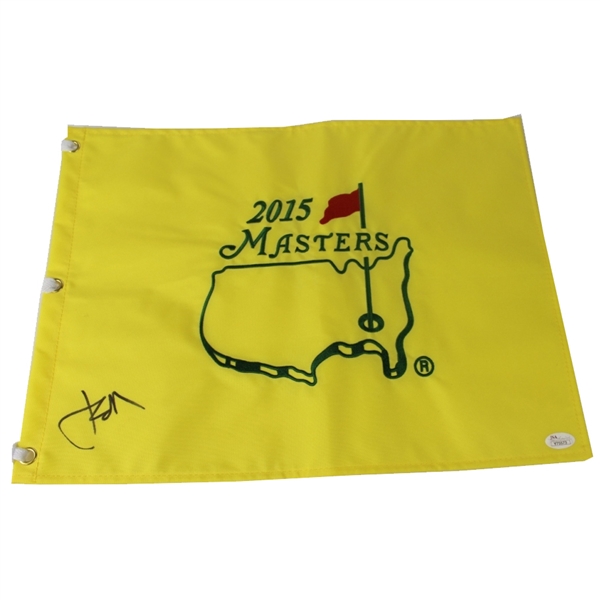 Jordan Spieth Signed Masters 2015 Embroidered Flag JSA #Y75573
