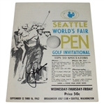 1962 Seattle Open Program Signed by Jack Nicklaus-2nd Career Win-Hard to Find!