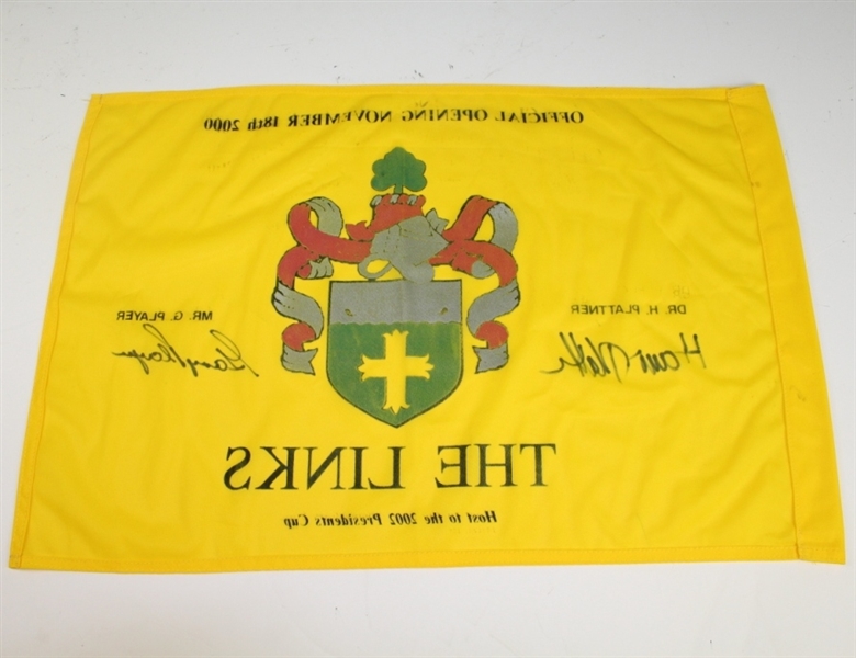 The Links Golf Flag Signed by Gary Player and Dr. Hasso Plattner-Scarce Purported Only 25 Made!