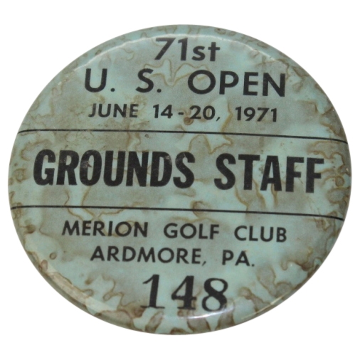 1971 US Open Grounds Staff Pin #148 - Lee Trevino Winner