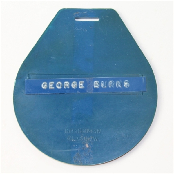 1977 Open Championship Bag Tag - Turnberry Ailsa Course - George Burns