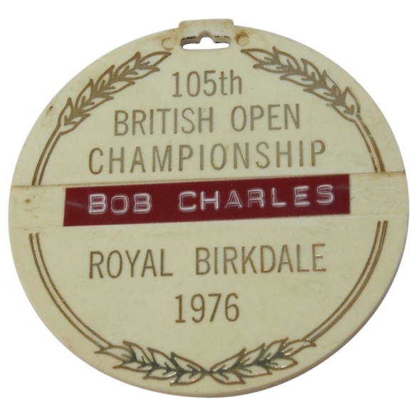 1976 Open Championship Bag Tag - Royal Birkdale - Bob Charles