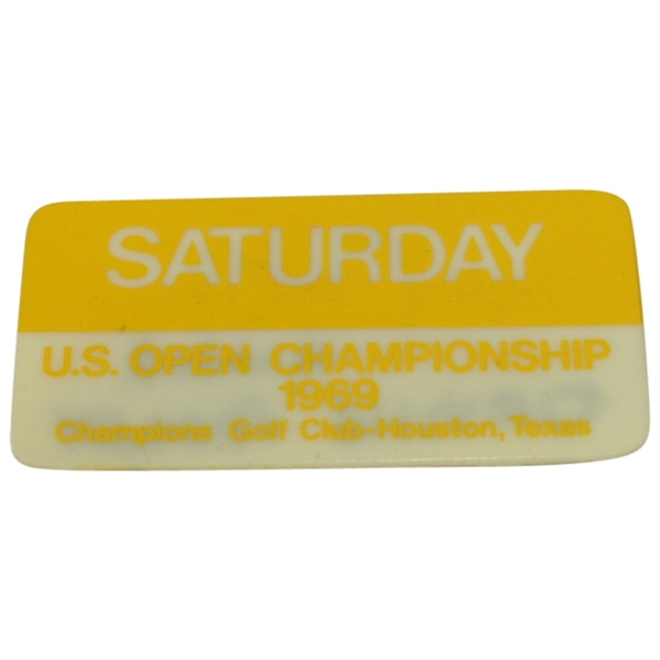 1969 US Open Saturday Badge - Champions Golf Club