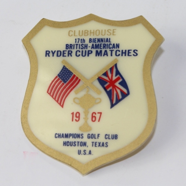 1967 Ryder Cup Clubhouse Badge - Champions Golf Club