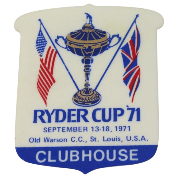 1971 Ryder Cup Clubhouse Badge - Old Warson C.C.