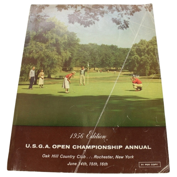 1956 US Open at Oak Hill Country Club Program - Cary Middlecoff Winner