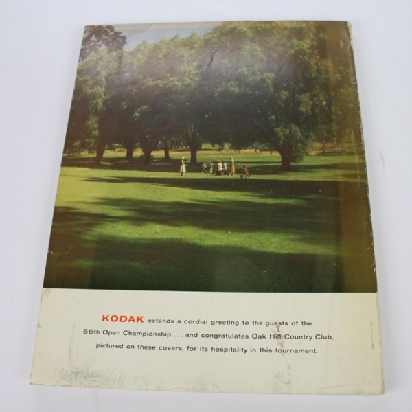 1956 US Open at Oak Hill Country Club Program - Cary Middlecoff Winner