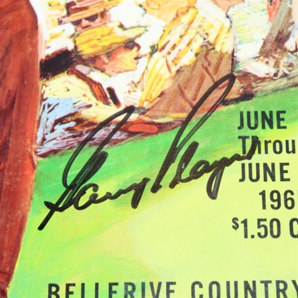 1965 US Open at Bellerive C.C. Program Signed by Gary Player-Win Completes Career Grand Slam