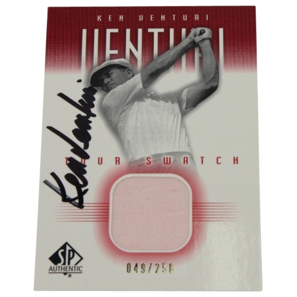 Ken Venturi Signed 'Tour Swatch' LTD Ed Golf Card #049/250 JSA COA
