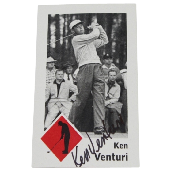 Ken Venturi Signed Millhouse Tobacco Products Golf Card JSA COA