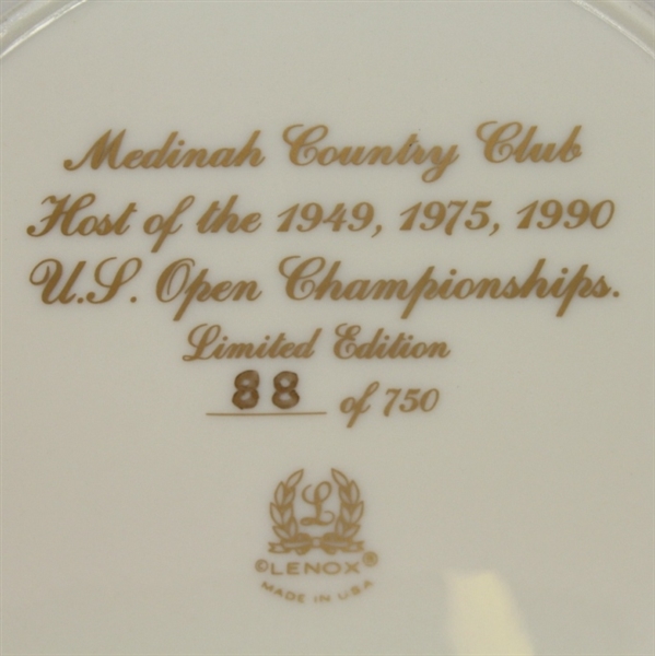 1990 US Open at Medinah LTD ED 88/750 Plate Signed by Hale Irwin JSA COA