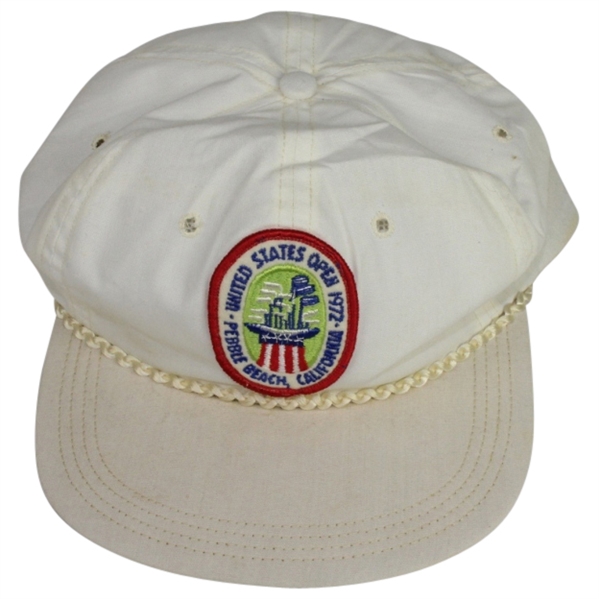 1972 US Open at Pebble Beach White Hat - Jack Nicklaus Winner