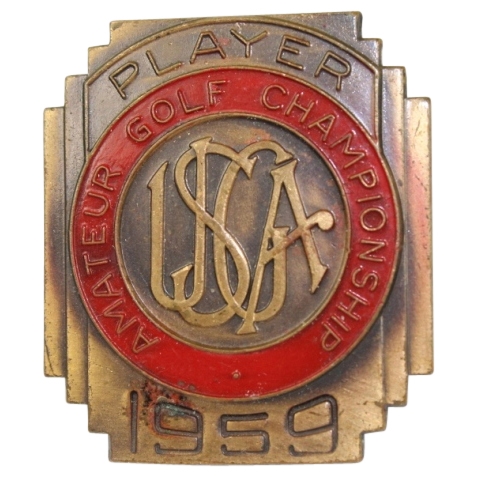 1959 US Amateur Contestants Badge - Jack Nicklaus Winner-Claims It's His 1st Major!