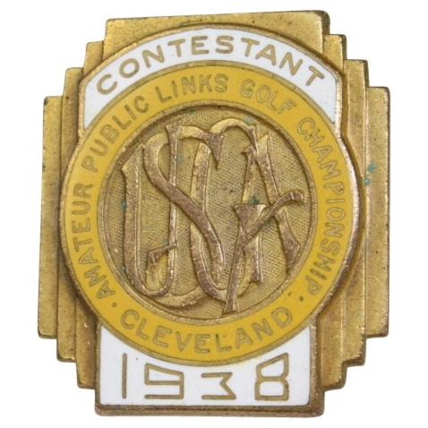 1938 United States Golf Association  Amatueur Public Links Contestant Badge #157
