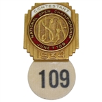 1934 US Open at Merion GC Contestant Badge #109-ONE TO OWN!