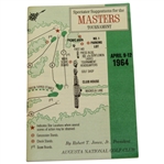 1964 Masters Tournament Spectator Guide - Arnold Palmers 4th Masters Win!