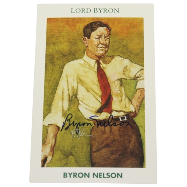 Byron Nelson Signed Mueller 'Lord Byron' LTD Ed Card #641 JSA COA