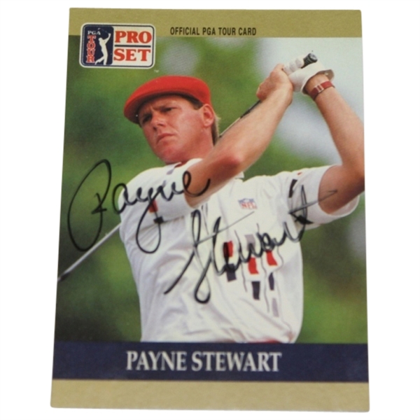 Payne Stewart Signed 1991 Pro-Set Golf Card JSA COA