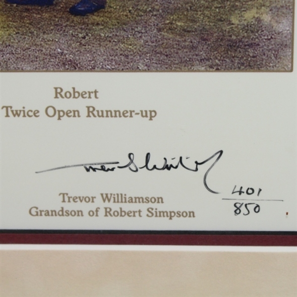 Simpson Brothers Art Piece LTD Ed #401/850 Signed by Grandson Trevor Williamson