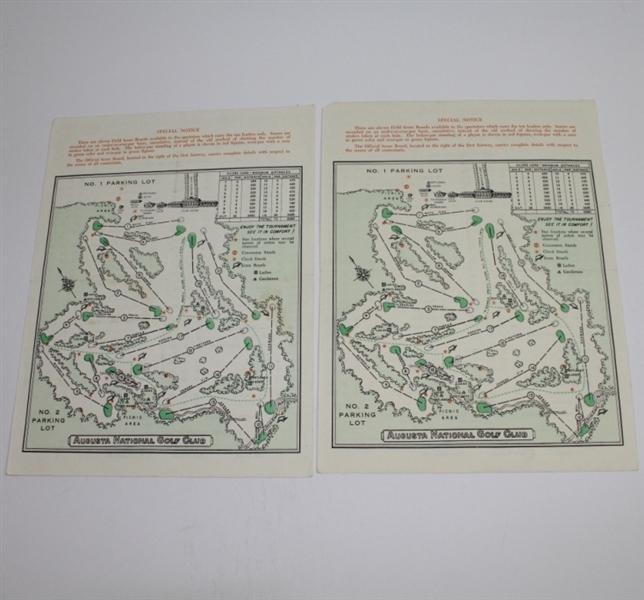 1965 Masters Saturday and Sunday Pairing Sheets -  Sat. Signed By Champ Jack Nicklaus 