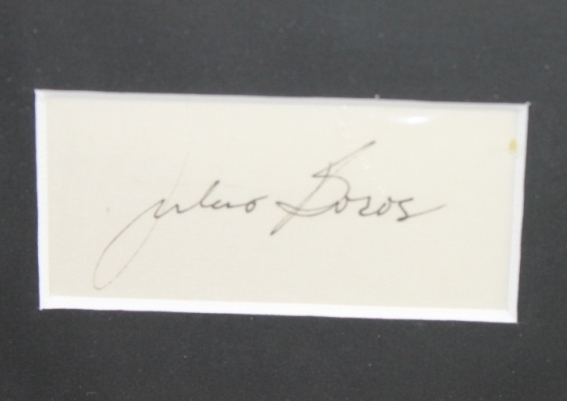 Julius Boros Signed Cut with Sketch - Framed JSA COA