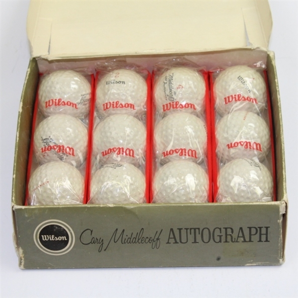 Full Dozen Cary Middlecoff Wilson 'Autograph' Signature Golf Balls