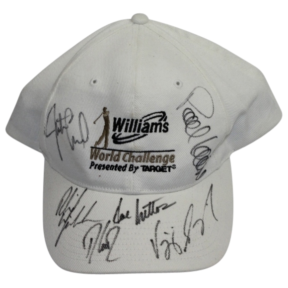 Multi-Signed Williams World Challenge White Hat - Mickelson, Leonard, and others JSA COA