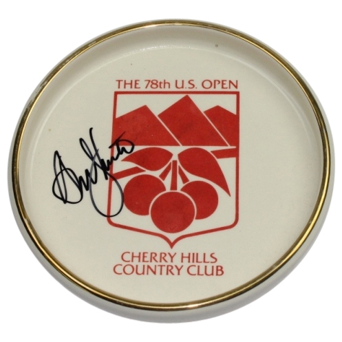 Andy North Signed 1978 US Open at Cherry Hills Ceramic Ash Tray JSA COA