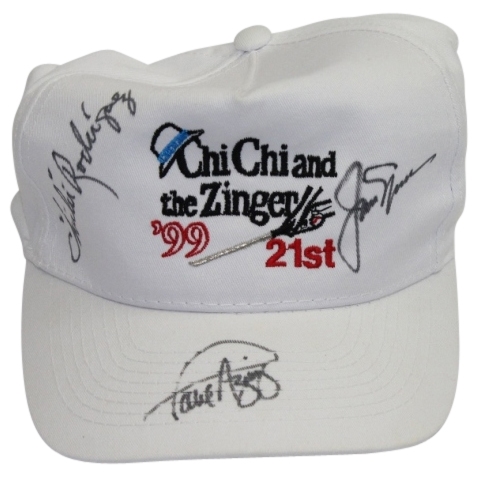 Nicklaus, Azinger, and Chi Chi Signed 'Chi Chi and the Zinger' Golf Hat JSA COA