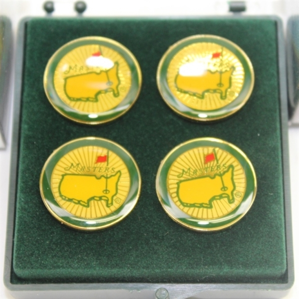 4pk of Masters Sunburst Ball Markers and Two Sleeves of 2003 Masters Golf Balls In Orig. Packaging