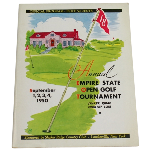 1950 Empire State Tournament Program - Skip Alexander Win-Shaker Ridge Country Club