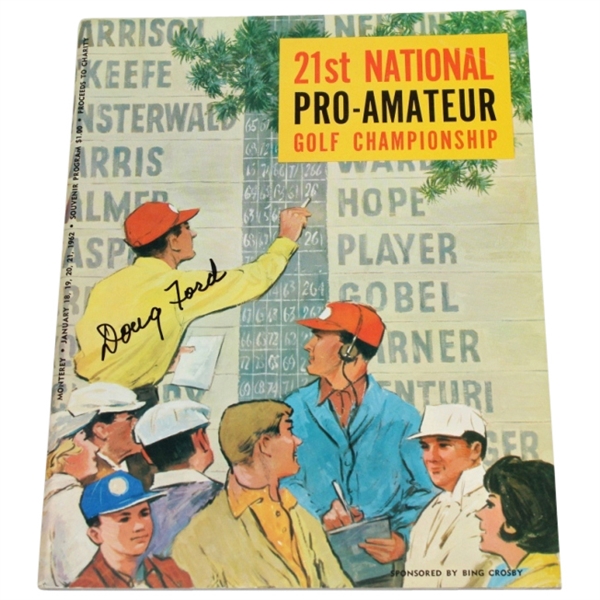 1962-21st Bing Crosby National Pro-Am Program Signed by Winner Doug Ford JSA COA