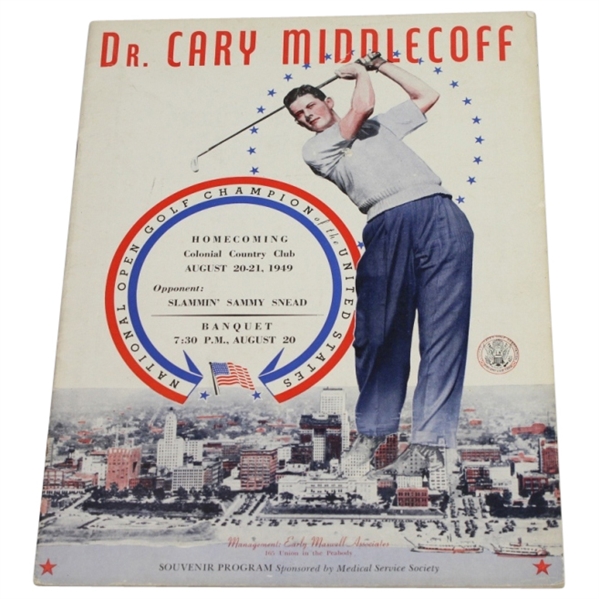 1949 Dr. Cary Middlecoff National Open Champion Homecoming Banquet Program