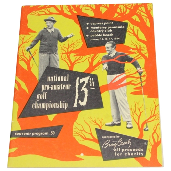 1954 Bing Crosby  National Pro-Am Championship Program - Dutch Harrison Winner