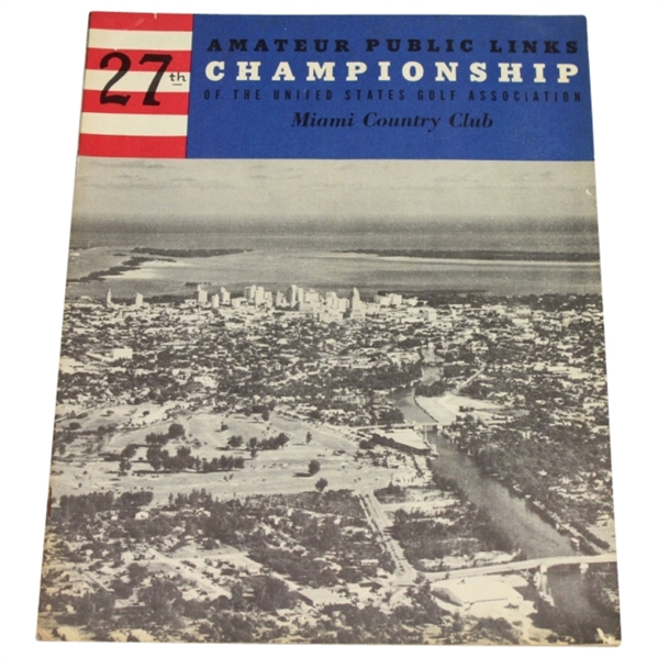 1952 U.S.G.A.  Amateur Public Links Championship Program-Miami Country Club