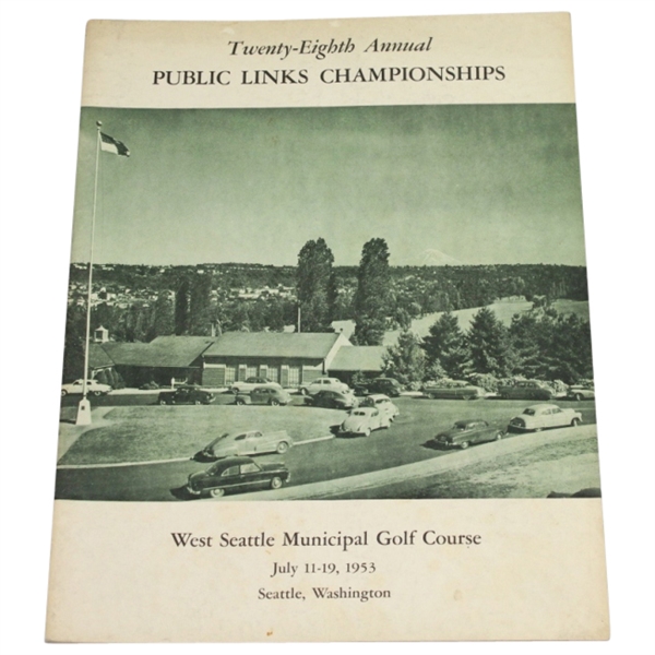 1953 U.S.G.A. Amateur Public Links Championship Program-West Seattle Municipal GC