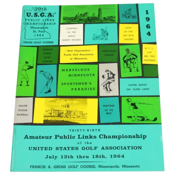 1964 U.S.G.A. Amateur Public Links Championship Program-Francis A. Gross GC