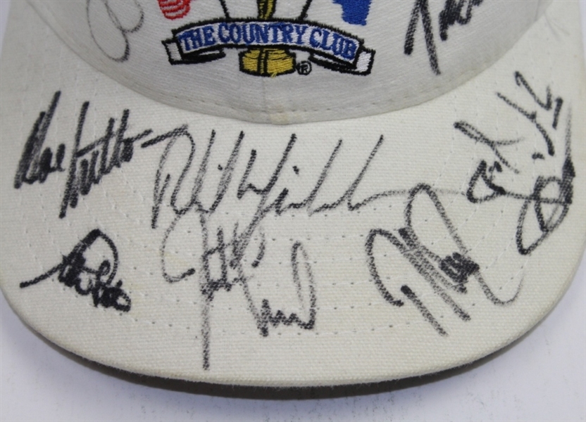 Multi-Signed 'The Country Club' Ryder Cup White Hat - Mickelson, Furyk, and others JSA COA