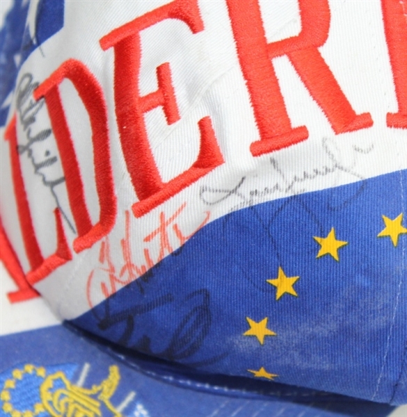 1997 Ryder Cup at Valderrama Hat Multi-Signed - Mickelson, Janzen, and others JSA COA