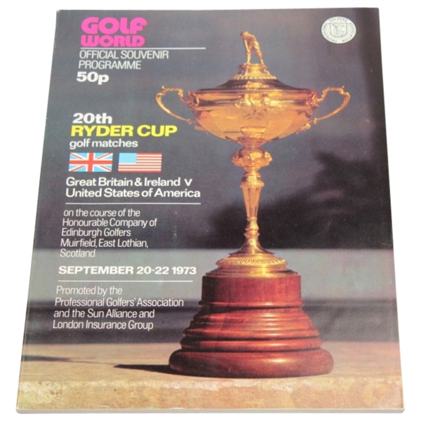 1973 Ryder Cup at Muirfield Scotland Program 