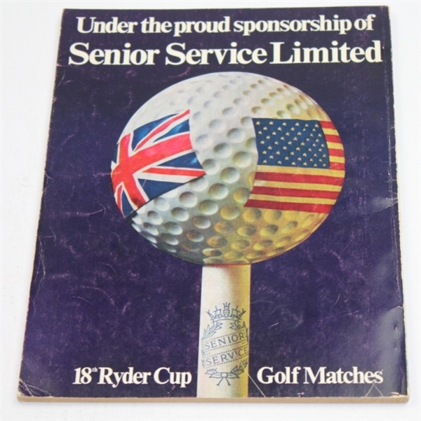 1969 Ryder Cup at Royal Birkdale Golf Club Program- Jack Nicklaus  The Concession